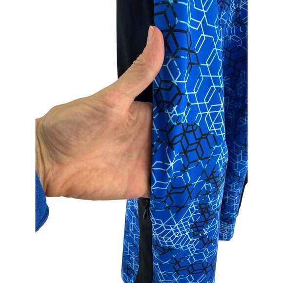 Tail Blue Geometric Honeycomb Patterned Golf Dress w/Pockets Size M Pickleball - Picture 3 of 8